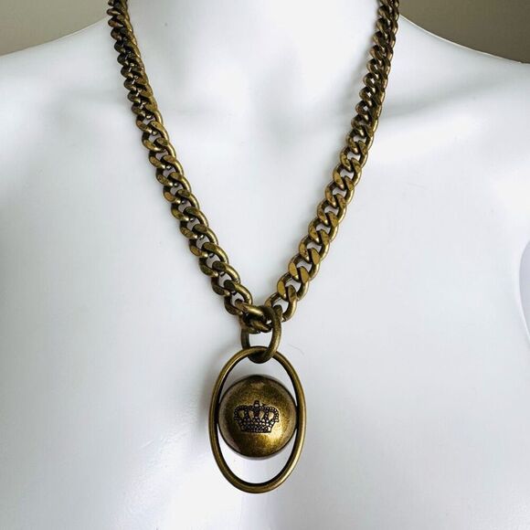 Vintage Juicy Couture Engraved Crown Logo Charm Accessory Chain - Picture 5 of 6